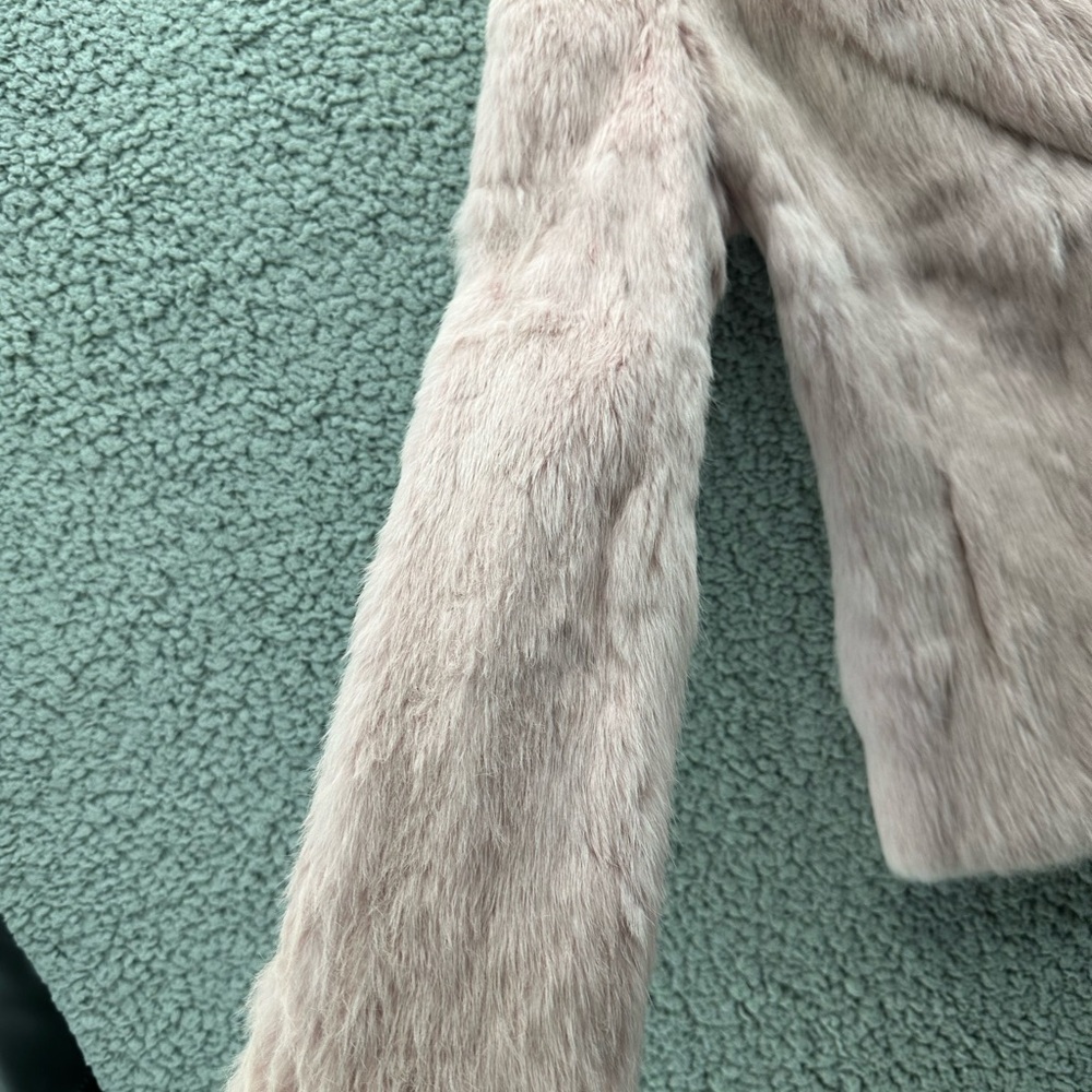 XOXO Vintage Coat Blush Rabbit Fur Coat SZ M - Picture 6 of 17